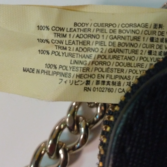 Kate Spade Harper black leather crossbody bag with gold chain & leather strap EU - Picture 15 of 16